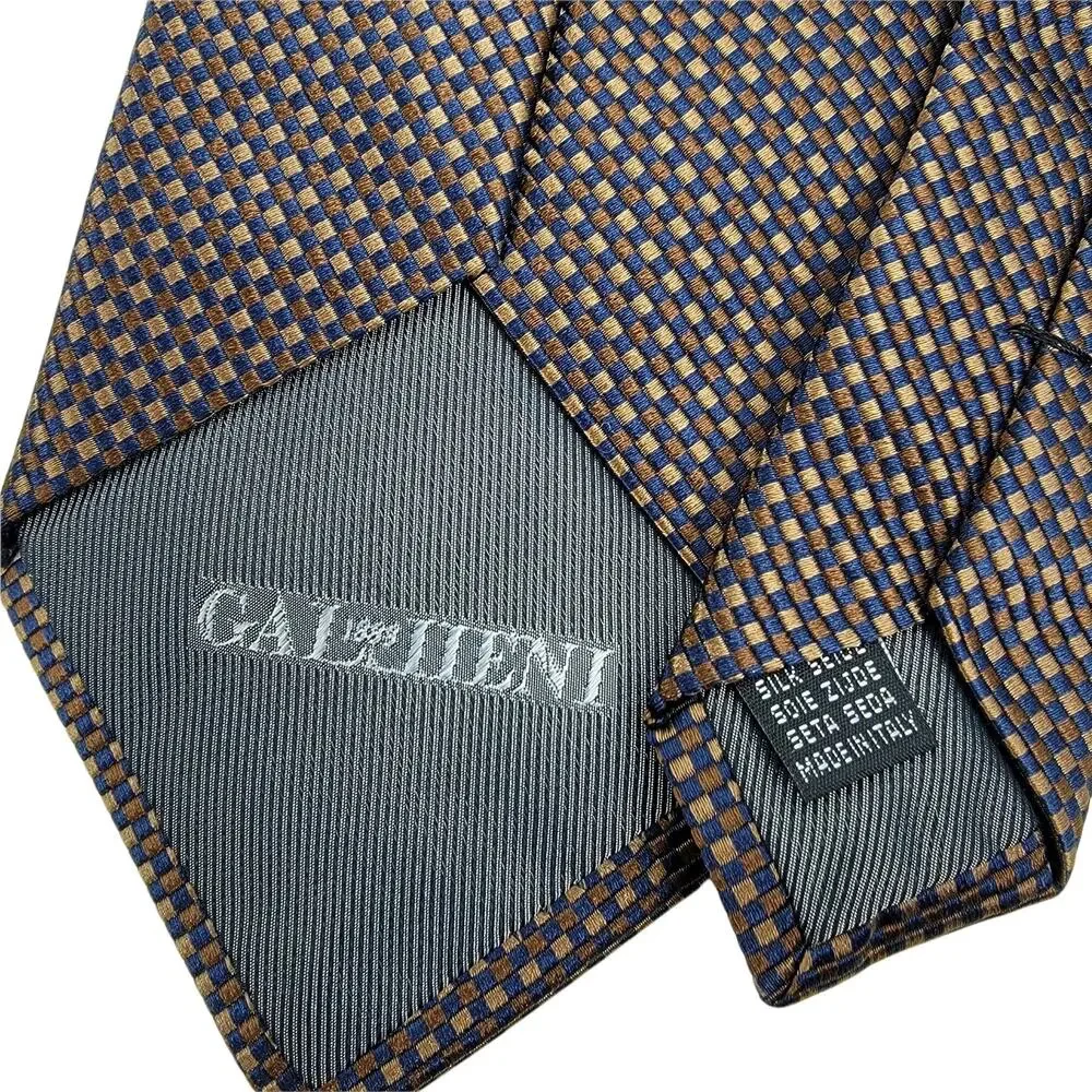 Gallieni 1889 Silk Printed Designer Tie Multi Color Italy 55.5
